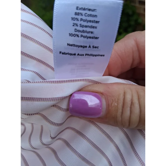 💐EUC TALBOTS Blazer Jacket Pink White Checkered Tweed Fringe Sz. 12 - Picture 13 of 14